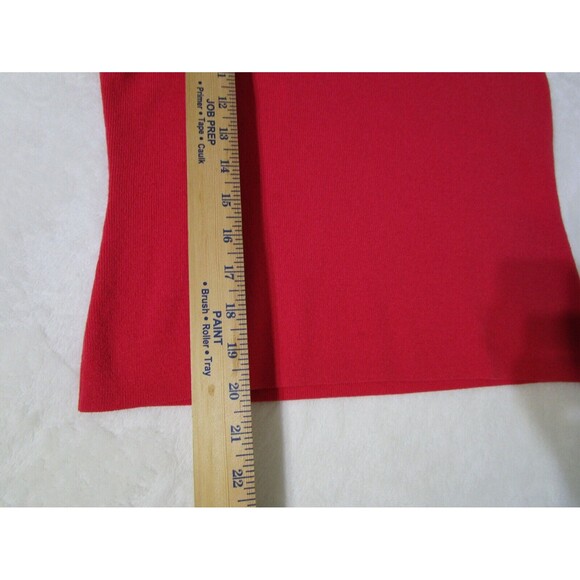 Ann Taylor Loft Womens Knit Top Size M Red Sleeveless V-Neck - Picture 8 of 9